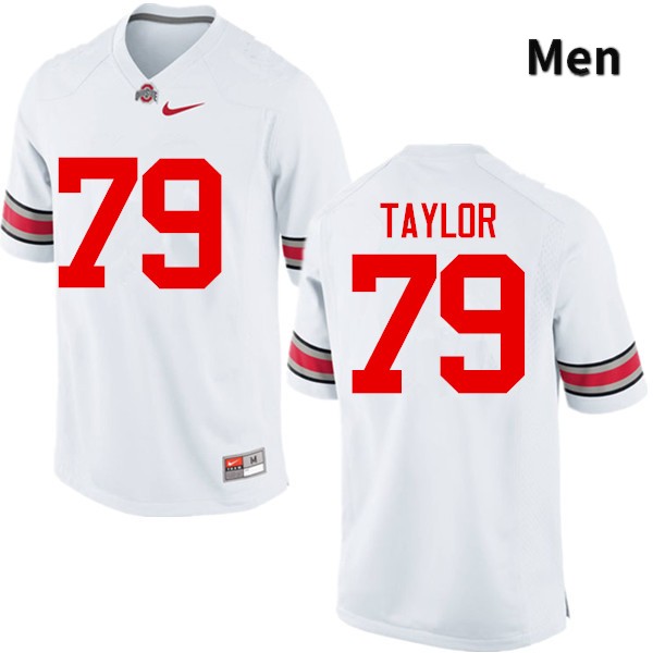 Men's Ohio State Buckeyes #79 Brady Taylor White Game College Stitched Football Jersey 23PY044CG